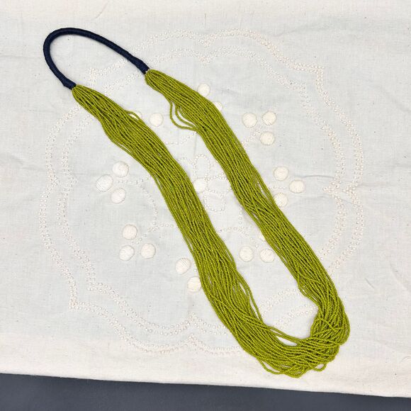 Green Multi Strand Seed Bead 18” Necklace (smalls) - Picture 3 of 5